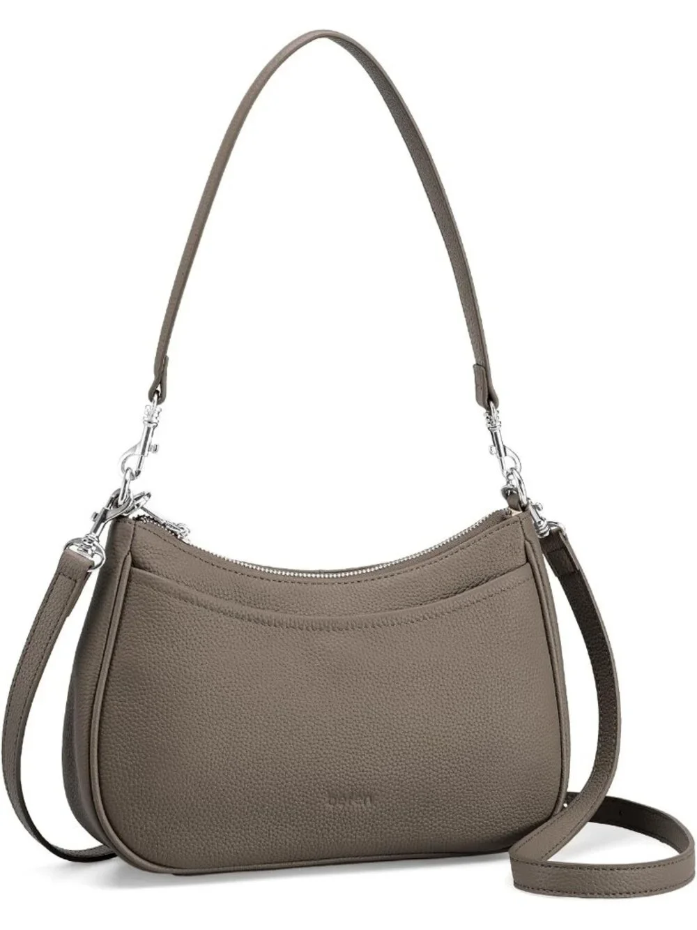 Women's Taupe Genuine Leather Fashion Anti Theft Trendy Purse with RFID Handbag